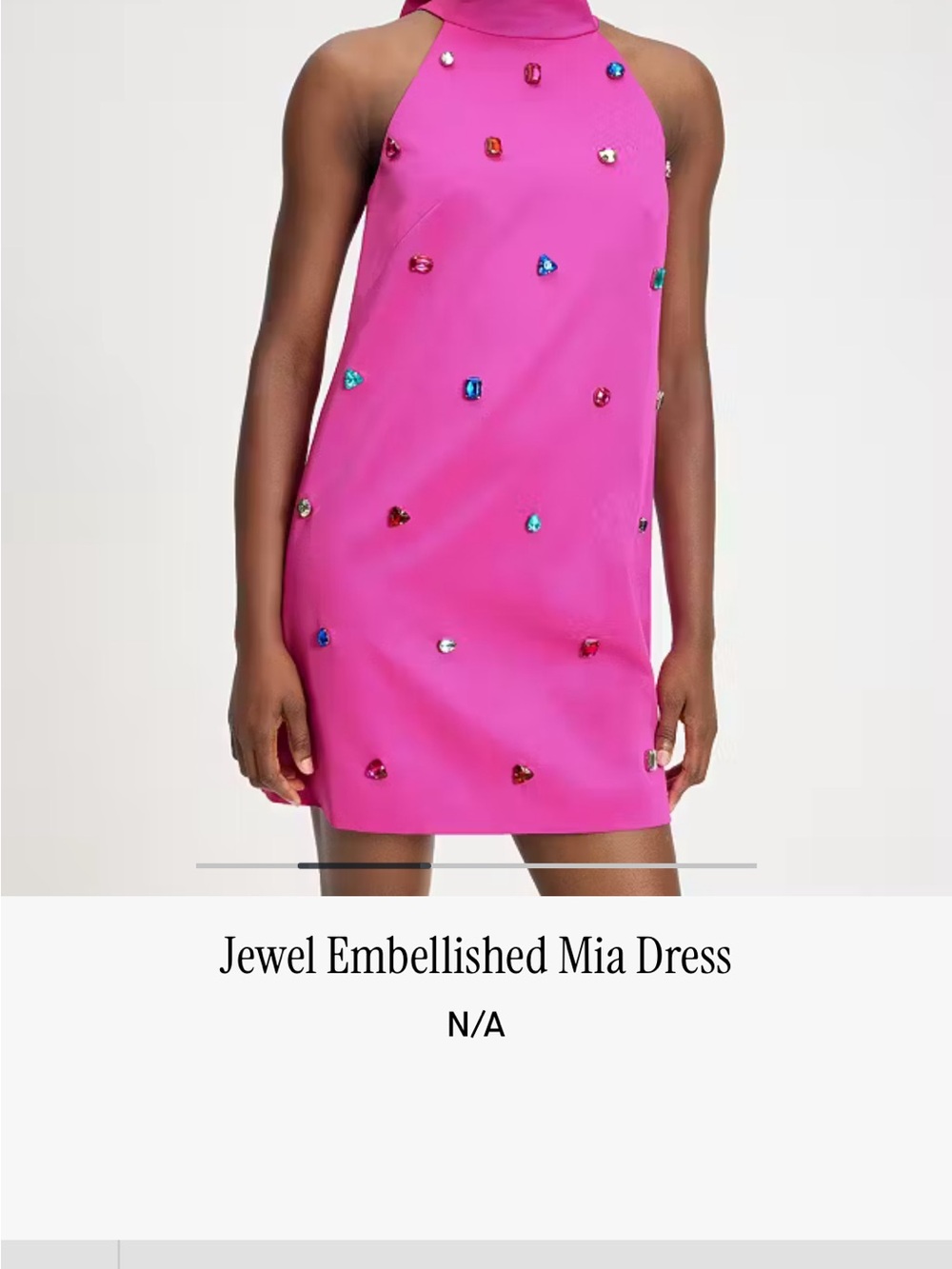 kate spade Hot Pink Jewel-Embellished Mini Dress